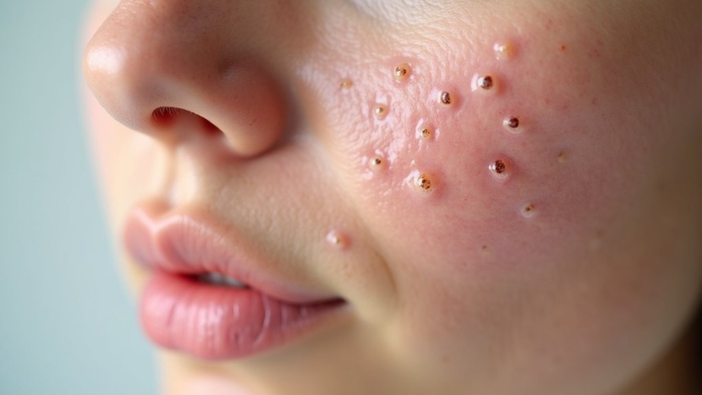 začepljene pore koje formiraju komedone