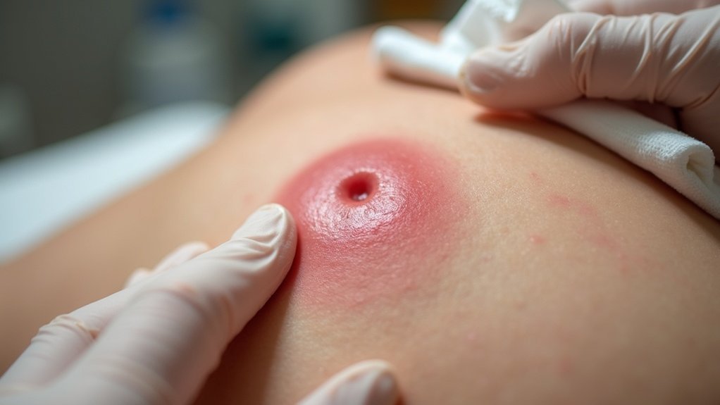 upaljena lojnica koja postaje bolna